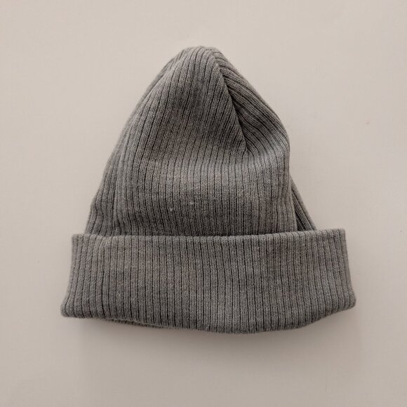 Gap Retro Gray Acrylic Knit Beanie/Hat with Logo - Picture 3 of 4